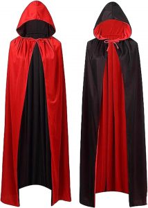 cape vampire halloween noire rouge réversible 120cm amazon