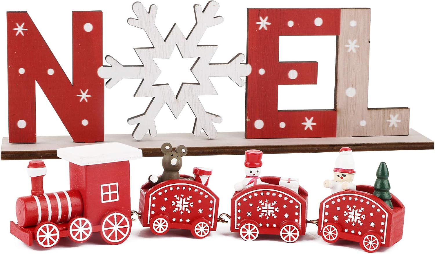 ensemble noël lettres bois train