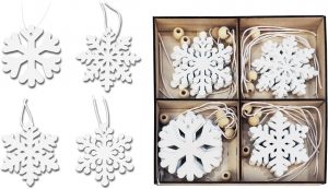 flocons neige décoration noël 24 pièces