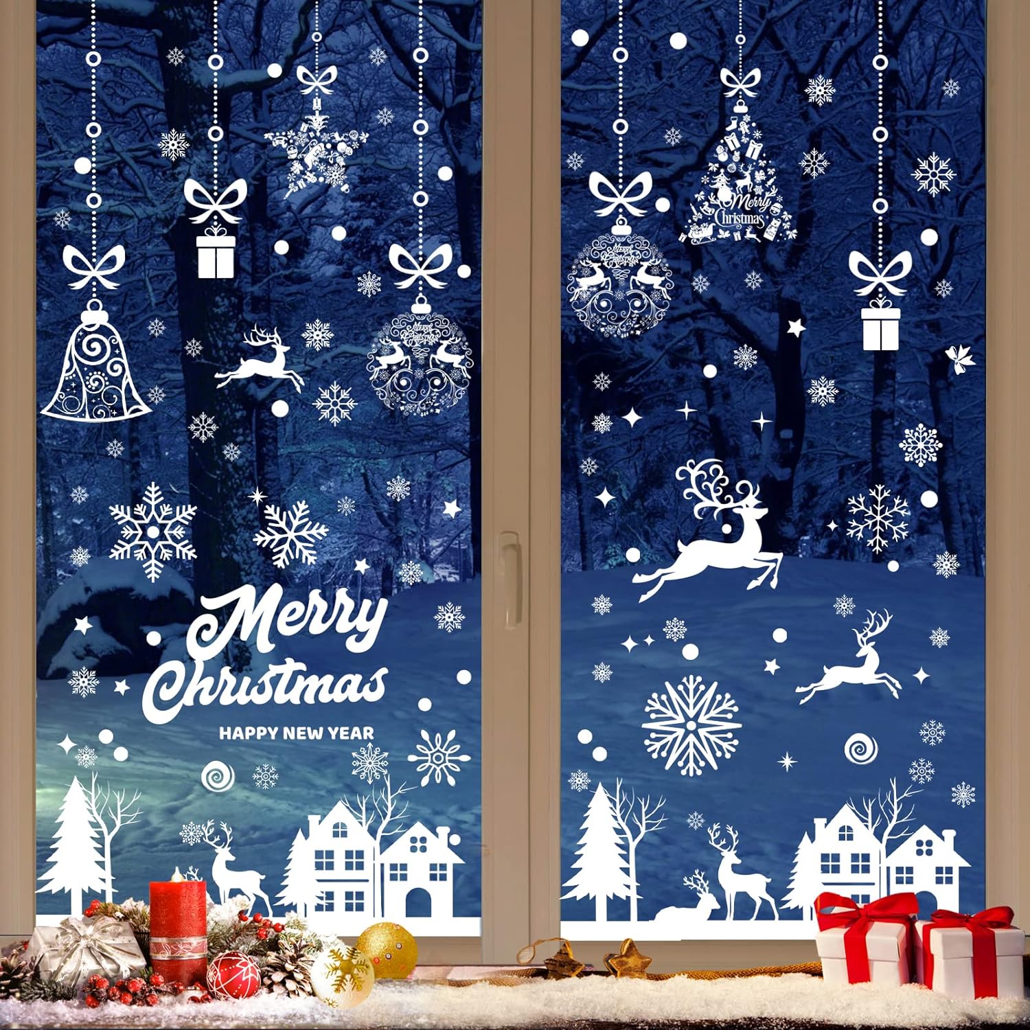 stickers noël fenêtre décoration