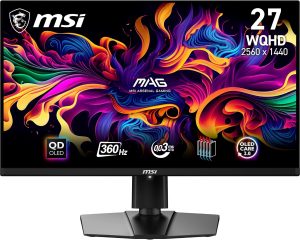 MSI MAG 271QPX QD-OLED écran gaming 26.5 pouces WQHD - Dalle 2560 x 1440 Quantum Dot OLED, 360Hz 0,03ms
